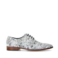Sacha leren veterschoenen met bloemenprint wit