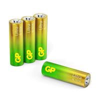 GP Ultra alkaline batterijen AA, longlife, 1,5 V, mignon batterijen, LR06, 4 stuks - de nieuwe G-TECH-technologie