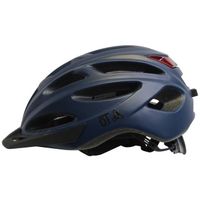 qt cycle tech helm urban 52-58 cm mat blauw led verlichting 2810378