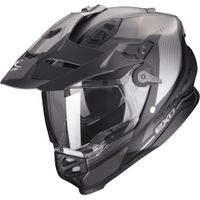 SCORPION ADF-9000 Air Trail Mat, Dual sport helm, Zwart-Zilver - thumbnail