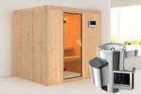 Karibu | Daria Sauna | Bronzeglas Deur | Kachel 3,6 kW Externe Bediening