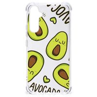 Samsung Galaxy A34 Stevig Bumper Hoesje Avocado Singing - thumbnail