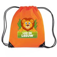 Leo de Leeuw rugtas / gymtas oranje voor kinderen - thumbnail