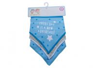 Gamberritos slabbetjes New Adventure katoen blauw 3 stuks