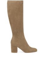 Gianvito Rossi bottes Miller 70 mm en daim - Tons neutres