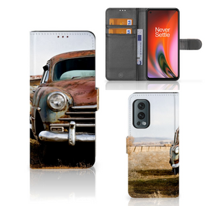 OnePlus Nord 2 5G Telefoonhoesje met foto Vintage Auto