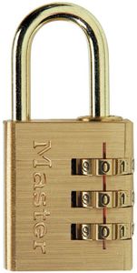 Masterlock 30mm - aluminium body with brass finish - 23mm brass plated steel shac - 630EURD