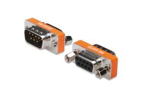 Digitus ZERO MODEM ADAPTER D-SUB9 METAL HOUSING M/F VGA (D-Sub) VGA (D-Sub) Oranje, Zilver