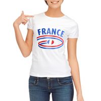 Wit dames t-shirt Frankrijk