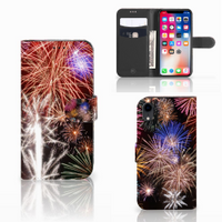 Apple iPhone Xr Wallet Case met Pasjes Vuurwerk - thumbnail