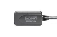 Digitus USB-kabel USB 2.0 USB-A stekker, USB-A bus 5.00 m Zwart Actief met signaalversterking DA-70130-4 - thumbnail