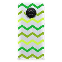 Nokia X10 | X20 TPU bumper Zigzag Groen - thumbnail