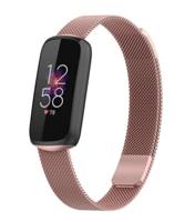 By Qubix - Compatible met Fitbit Luxe - Milanese bandje - Rosé goud - Compatible fitbit bandje