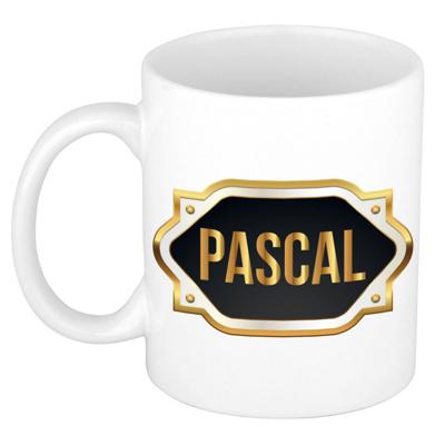 Pascal naam / voornaam kado beker / mok met embleem - Naam mokken Pascal naam / voornaam kado beker / mok met embleem - Naam mokken