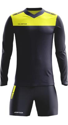 Jartazi keeperskleding Bari heren polyester zwart/blauw