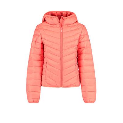 America Today Junior gewatteerde tussenjas Alice koraalrood