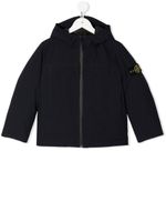 Stone Island Junior veste à patch logo - Bleu