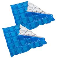 Herbruikbare flexibele koelelementen - 3x - icepack/ijsklontjes - 28 x 25 cm - blauw