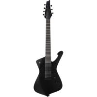 Ibanez Iron Label Iceman ICTB721-BKF Black Flat 7-snarige elektrische gitaar met gigbag