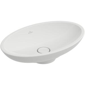 Villeroy & Boch Loop en Friends opzetwastafel met plug met keramische afdekking 58.5x38cm zonder overloop ceramic+ wit 515101R1