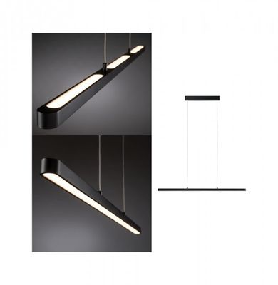 Paulmann Lento 79693 LED-hanglamp LED LED vast ingebouwd 37 W Zwart (glanzend)