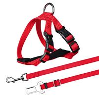 Riem en riem veiligheid katten, 20-50 cm, rood
