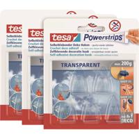 tesa POWERSTRIPS® Kleefhaak Small Transparant Inhoud: 15 stuk(s)