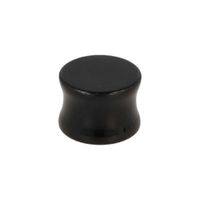 Plug Oorpiercing Obsidiaan Zwart (16 mm) - thumbnail