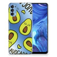 OPPP Reno 4 Telefoonhoesje met Naam Avocado Singing