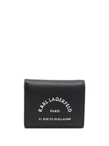 Karl Lagerfeld portefeuille pliant à plaque logo - Noir