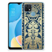 OPPO A15 TPU Case Beige Flowers - thumbnail