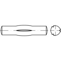 TOOLCRAFT TO-5438166 Geleidepen met middenkerf 8 mm Staal 100 stuk(s)