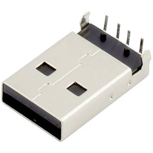 Connfly DS1097-BN0 USB A-stekker, rechthoekig type Stekker, inbouw horizontaal Inhoud: 1 stuk(s)