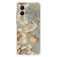 Case voor Motorola Moto G84 Vintage Bird Flowers - thumbnail