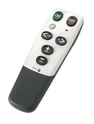 Doro HandleEasy 321rc universele afstandsbediening (geschikt voor eenvoudige bediening van tv of stereo-installatie) wit/zwart, zilver, zwart
