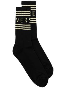 Versace chaussettes 90s Vintage Logo - Noir