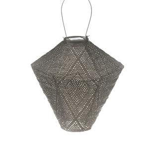 Lumiz solar lampion diamant Ikat 28 cm taupe