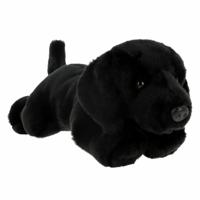 Keel Toys Knuffeldier Puppy Labrador hond - zachte pluche stof - premium knuffels - zwart - 35 cm - thumbnail