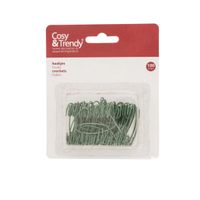 100x stuks kerstbalhaakjes/kerstboomhaakjes groen 4 cm