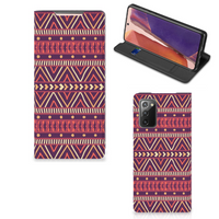 Samsung Galaxy Note20 Hoesje met Magneet Aztec Paars - thumbnail