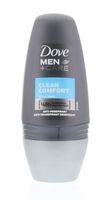 Dove Deodorant roll on men clean comfort (50 ml) - thumbnail