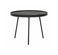 DTP Home Salontafel Saturnus Teakhout - Zwart - Rond - thumbnail