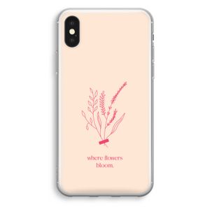 Where flowers bloom: iPhone X Transparant Hoesje