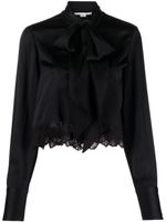 Stella McCartney blouse à col lavallière - Noir - thumbnail