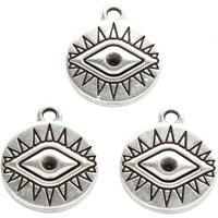 Creotime sieradenhangers 16 mm rond 3 stuks zilver