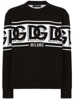 Dolce & Gabbana pull à logo intarsia - Noir