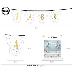 Letterslinger 'Baby Rompertjes (130cm)