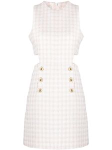 SANDRO cut-out tweed minidress - Rose