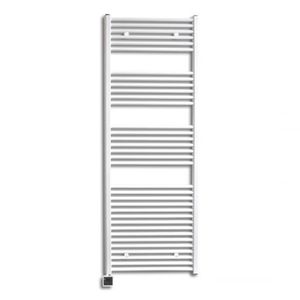 Sanicare elektrische design radiator 60x172cm wit met Bluetooth en thermostaat links zwart