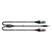 CORDIAL CABLES Y-kabel drager stereo mini jacks/2 XLR vrouwelijk lang 3 m BRETELLE Essentials Mini-Jack/XLR-kabel